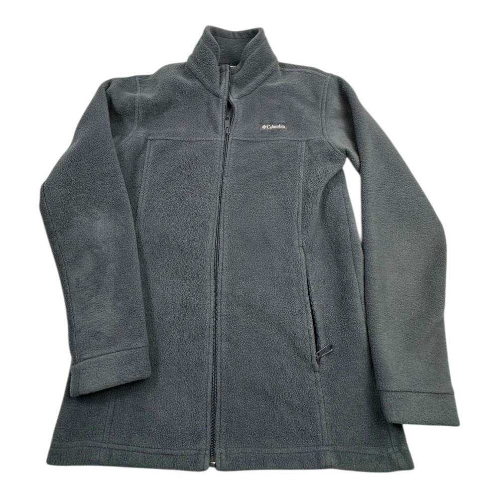 Columbia‎ Full Zip Fleece Jacket Dark Gray Women's Size Large